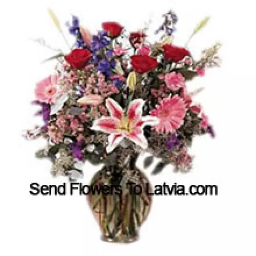 Assorted Flowers In A Vase