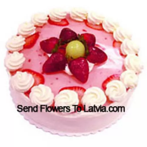 1/2 Kg (1.1 Lbs) Strawberry Cake